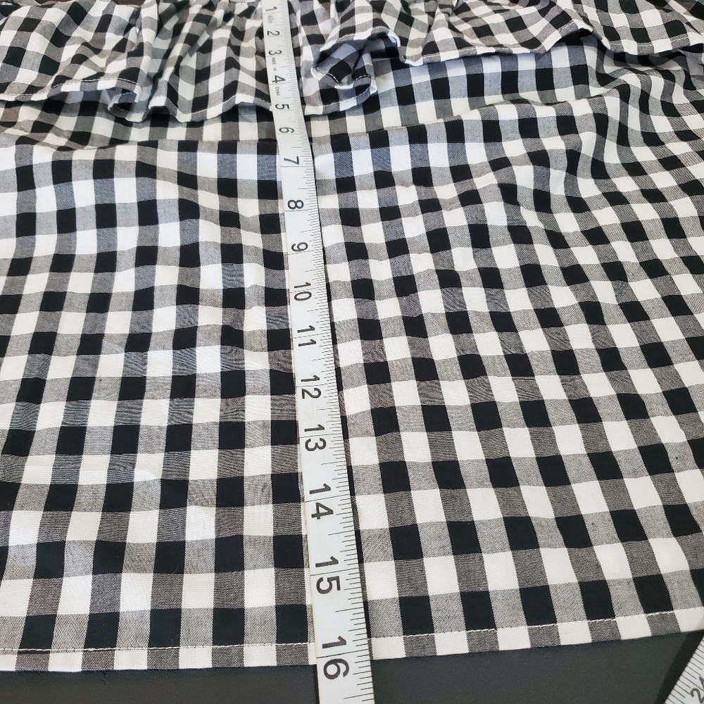 NWOT A New Day Off Shoulder Gingham Blouse Sz Med - Picture 5 of 6